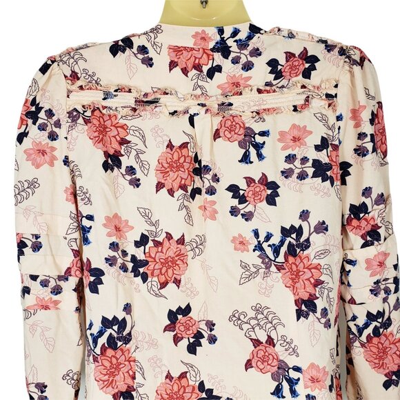 Matilda Jane Peach Floral Ruffle Livery Millie Top Size Small - Picture 7 of 11